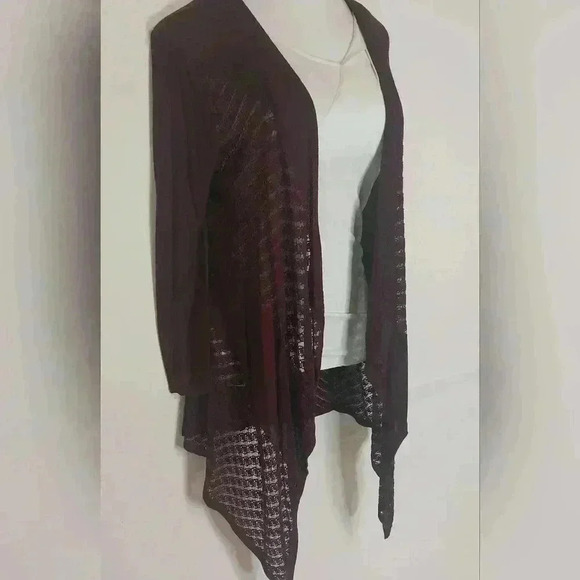 Hannah Open Front Cardigan Sweater, Size S - Picture 3 of 4